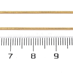 長持ちのメッキブラススネークチェーンネックレス  カニカン付き  ニッケルフリー  18KGP本金メッキ  18.1インチ（46cm）  1mm&nbsp;X-NJEW-K112-04G-NF