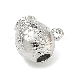 Brass Micro Pave Clear Cubic Zirconia Pendants&nbsp;KK-I476-04P