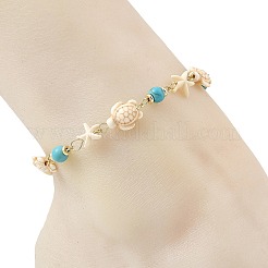 Ocean Starfish Turtle Anklets&nbsp;AJEW-AN00847-02