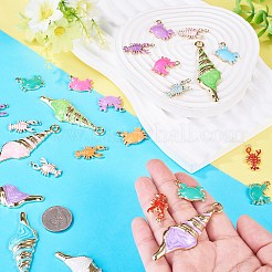60Pcs 15 Styles Alloy and Enamel Big Pendants&nbsp;FIND-TA0010-95