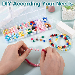 252Pcs 14 Colors Opaque Acrylic Beads&nbsp;SACR-TA0001-49