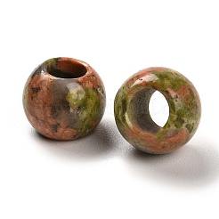 Natural Unakite European Beads&nbsp;G-R488-01I