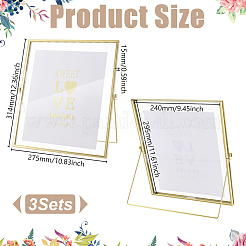 Iron & Acrylic Photo Frame Stand&nbsp;AJEW-WH0481-120G