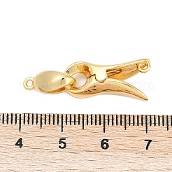 Brass Interlocking Clasps&nbsp;KK-U059-02G
