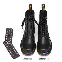 PU Leather Lace-in Boot Zipper Inserts&nbsp;DIY-WH0043-51AB-02