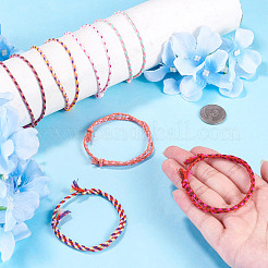 7Pcs 7 Colors Bohemian Cotton Cord Braided Bracelets&nbsp;BJEW-TA0001-29