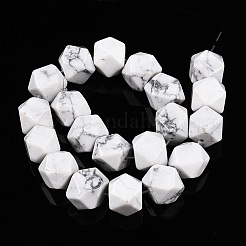 Natural Howlite Beads Strands&nbsp;G-T138-35