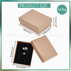 12Pcs Cardboard Jewelry Packaging Boxes&nbsp;CON-NB0002-26A