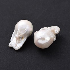 ナチュラルケシパールビーズ  養殖淡水パール  穴なし/ドリルなし  ナゲット  アンティークホワイト  20.5~26.5x16.5~17.5x13.5~14mm&nbsp;PEAR-P003-18