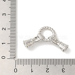 Rack Plating Brass Pave Black Cubic Zirconia Hands with Rings Links Connector Charms&nbsp;LS-KK-A229-13P