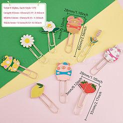 9Pcs 9 Styles Zinc Alloy Enamel Bookmarks&nbsp;AJEW-GA0008-05