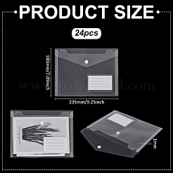 透明プラスチック書類保管袋  ファイルポケット  長方形  透明  235x180x1mm&nbsp;AJEW-WH0695-091