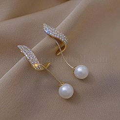 Alloy Crystal Rhinestone Dangle Stud Earrings&nbsp;FS-WG37841-01