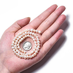 Natural Cultured Freshwater Pearl Beads Strands&nbsp;PEAR-N013-05C