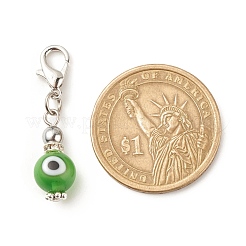 Handmade Lampwork Evil Eye Pendant Decorations&nbsp;HJEW-JM00651