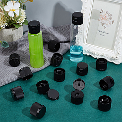 プラスチック製フリップボトルキャップ  化粧品ローションボトルキャップ  コラム  ブラック  30.5x25mm  穴：4.5mm&nbsp;LS-FIND-WH0152-707B
