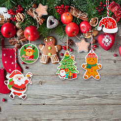 Christmas Theme Paper Gift Christmas Greeting Card Tags&nbsp;DIY-WH0349-93