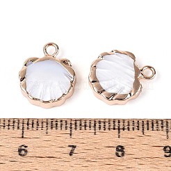 Electroplate Natural Freshwater Shell Pendants&nbsp;SSHEL-T017-40