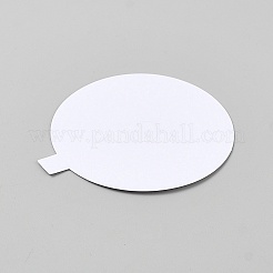 キャンドルカップ用の紙製キャンドルダストカバー  フラットラウンド  ホワイト  78x70x0.3mm&nbsp;DIY-WH0504-804B-01-1