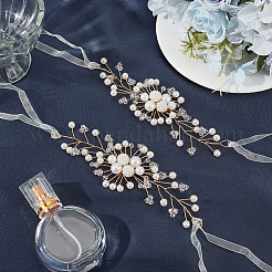 2Pcs Imitation Pearl Flower of Life Wrist Corsage&nbsp;AJEW-CY0002-04B