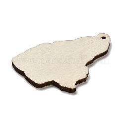 ウッドペンダント  クリスマステーマのチャーム  クリスマス鐘  49.5x33.5x2.5mm  穴：1.8mm&nbsp;WOOD-Z003-01D