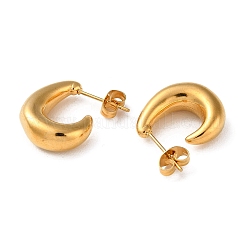 Ion Plating(IP) 304 Stainless Steel Teardrop Stud Earrings&nbsp;EJEW-H127-07G