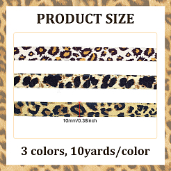 3 Colors Leopard Print Polyester Cotton Ribbon&nbsp;OCOR-ME0001-69