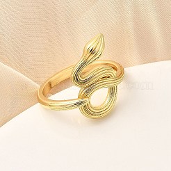 Brass Cuff Rings for Women&nbsp;RJEW-F188-02G