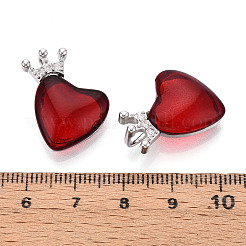 Brass Micro Pave Clear Cubic Zirconia Pendants&nbsp;KK-N264-01P