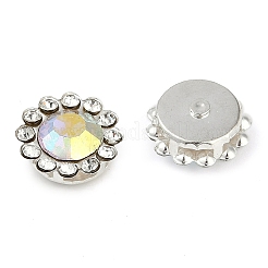アクリル連バー  ラウンド  プラチナ  クリアAB  11.5x5.5mm  穴：3.5x1mm&nbsp;FIND-XCP0003-10P