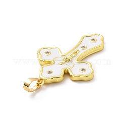 Eco-friendly Rack Plating Brass Micro Pave Cubic Zirconia Pendants&nbsp;KK-F843-20