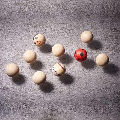Round Unfinished Wood Beads&nbsp;WOOD-PH0008-12