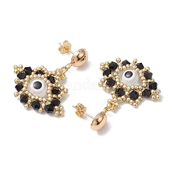 Glass Seed Beads Stud Earrings&nbsp;EJEW-MZ00270