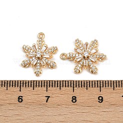Brass Micro Pave Cubic Zirconia Pendants&nbsp;KK-K407-19G