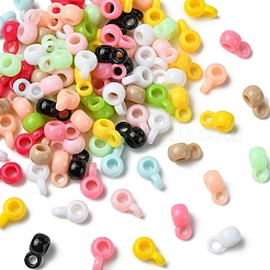 100Pcs Opaque Acrylic Tube Bail&nbsp;MACR-YW0004-67