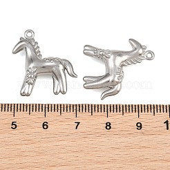ステンレスペンダント201個  馬のチャーム  ステンレス鋼色  23x23x5.5mm  穴：1.3mm&nbsp;SA-CBA9448-02B-P