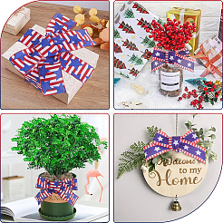 2Rolls 2 Colors Independence Day Themes Polyester Ribbon&nbsp;OCOR-CY0001-75B
