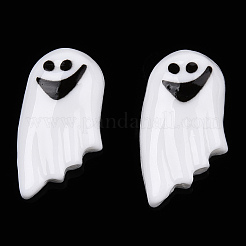 ハロウィーン不透明樹脂カボション  ゴースト  ホワイト  23.5x12.5x5.5mm&nbsp;RESI-T055-07