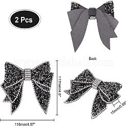 2Pcs Resin Rhinestone Bowknot Shoes Charms&nbsp;FIND-CA0004-74