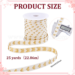 25 Yards Heart Pattern Cotton Ribbons&nbsp;SRIB-BC0001-48B