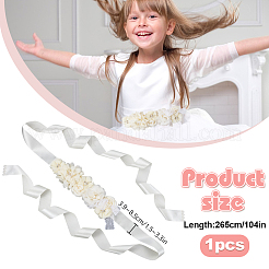 Flower Satin Ribbon Bridal Belt for Wedding Dress&nbsp;AJEW-WH0678-91