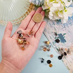 32Pcs 8 Styles PVD Vacuum Plating 304 Stainless Steel Stud Earring Findings&nbsp;STAS-SZ0001-39