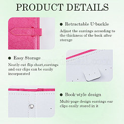 Portable PU Leather Earring Display Book&nbsp;EDIS-WH20011-01D