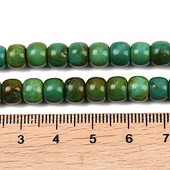 天然マグネサイトビーズ連売り  染め＆加熱  バレル  シーグリーン  7x5.5~6mm  穴：1mm  約69個/連  15.87''（40.3センチメートル）&nbsp;G-Z143-A01-01