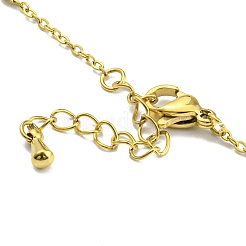Synthetic Turquoise Half Round Link Chains Bracelet with Synthetic Shell Flower Open Cuff Ring&nbsp;BJEW-H324-04G