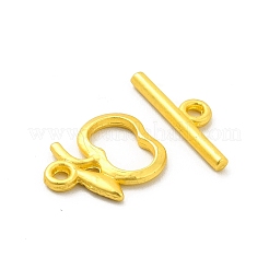 ラックメッキ合金マンテル  りんご  マットゴールドカラー  バー：16x5x1.5mm  穴：1.5mm  リンゴ：13x10.5x1.5mm  穴：1.4mm&nbsp;FIND-I034-09MG