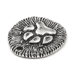 合金ペンダント  フラットラウンド  個性的なアクセサリー  足跡  20.5x18.5x2mm  穴：2mm&nbsp;LS-PALLOY-D017-02F-AS