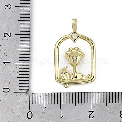 Brass Micro Pave Cubic Zirconia Pendants&nbsp;KK-Z078-16G