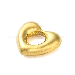 304ステンレススチールリンクリング  ハート  ゴールドカラー  14x16x4mm  内径：6mm&nbsp;STAS-G338-15G