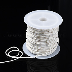 木綿糸ワックスコード  乳白色  1mm  約10.93ヤード（10m）/ロール&nbsp;YC-TD001-1.0mm-10m-102